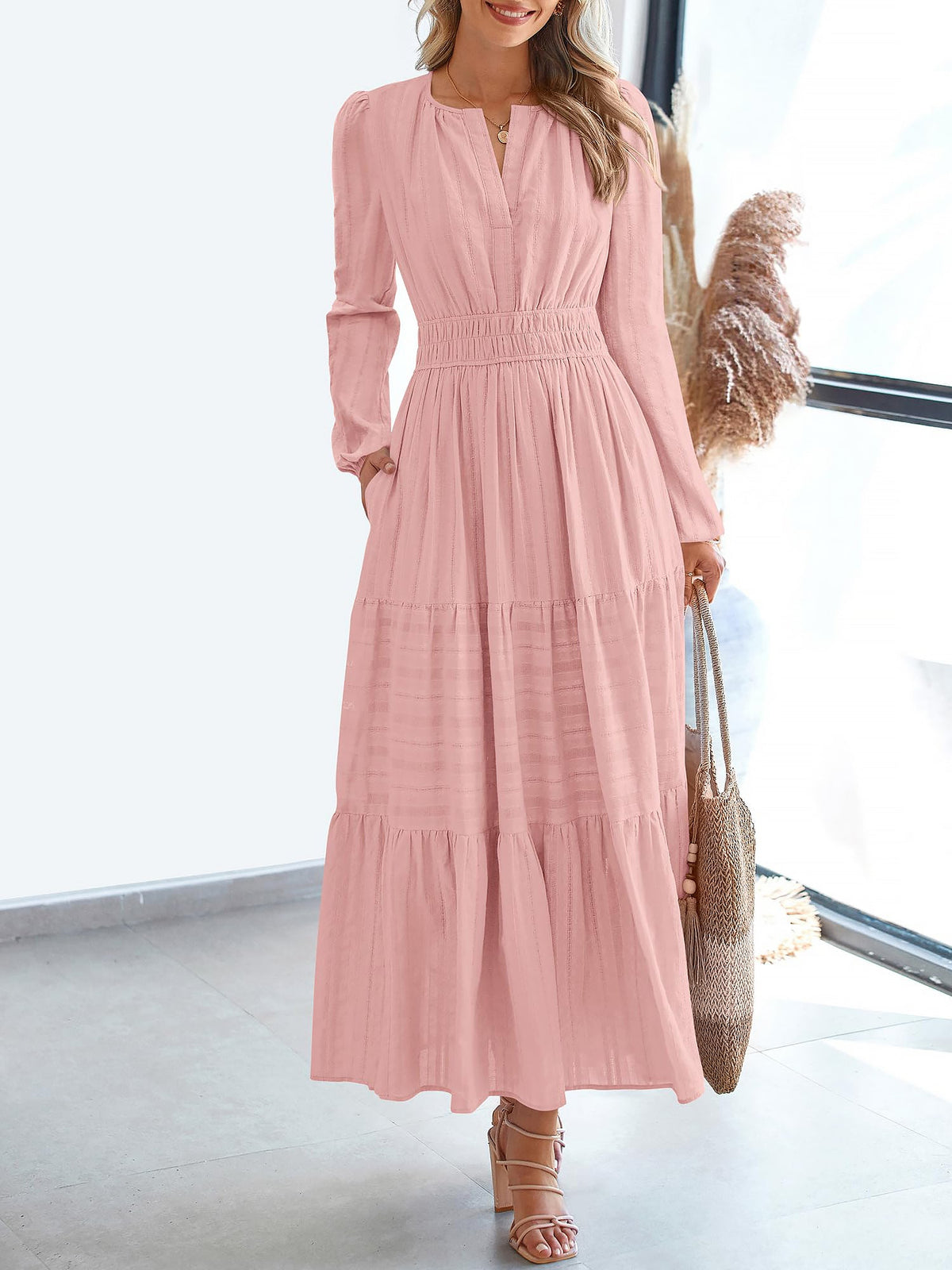 Cotton Long-Sleeve Dress