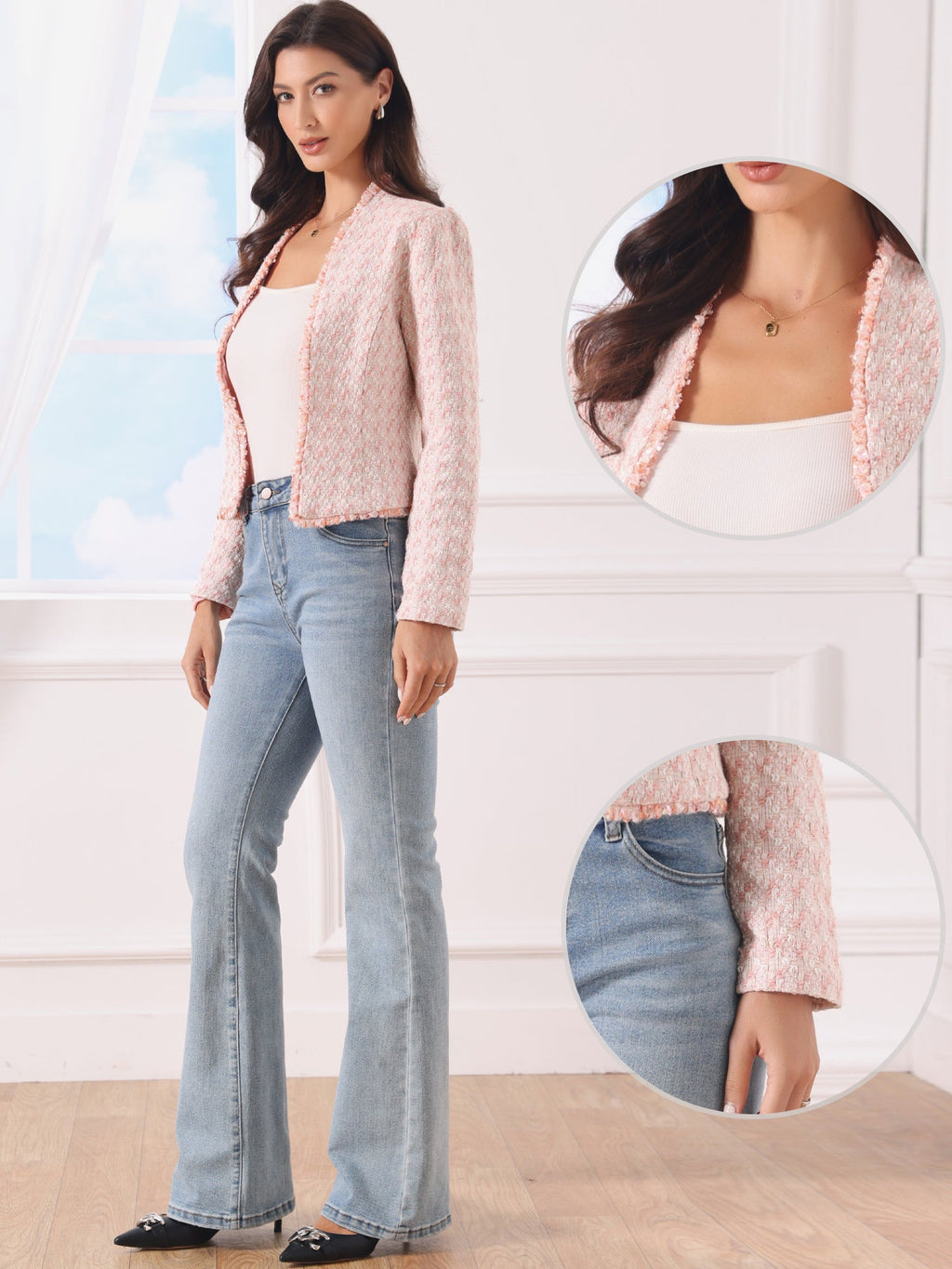 Plaid Cotton-Blend Casual Blazer