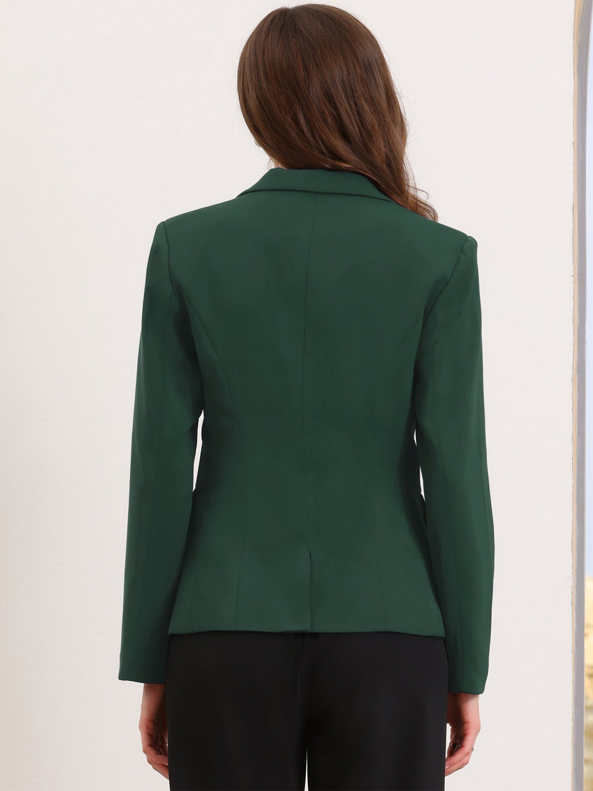 High-Stretch Solid Workwear Blazer