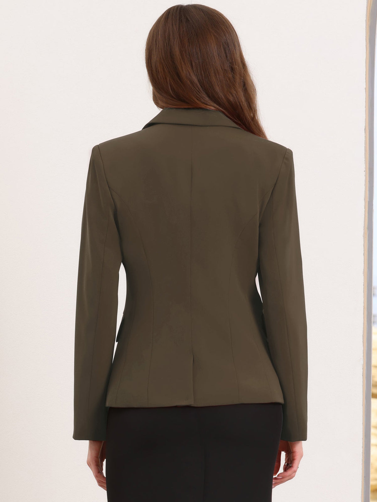 High-Stretch Solid Workwear Blazer