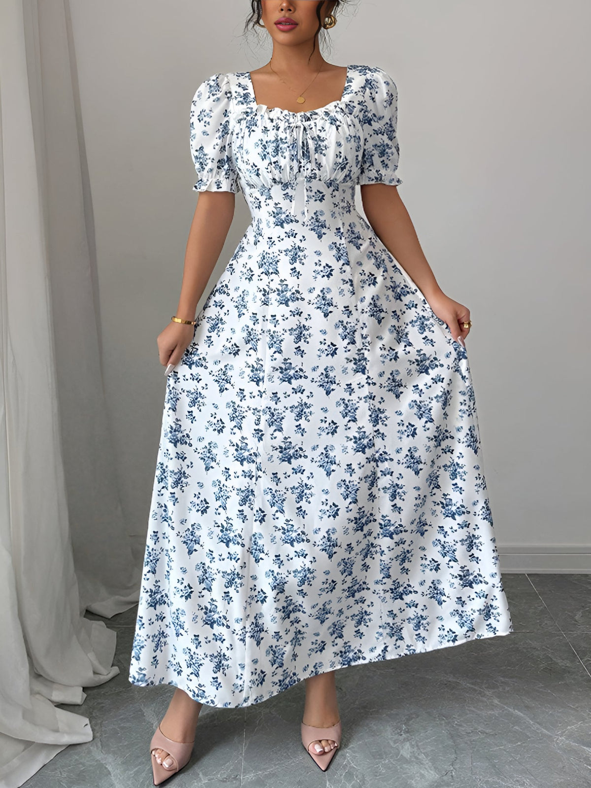 Floral Short-Sleeve Everyday Dress