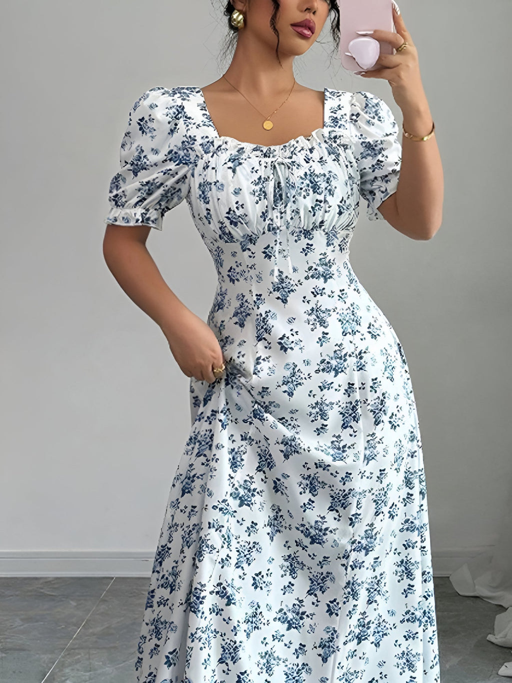 Floral Short-Sleeve Everyday Dress