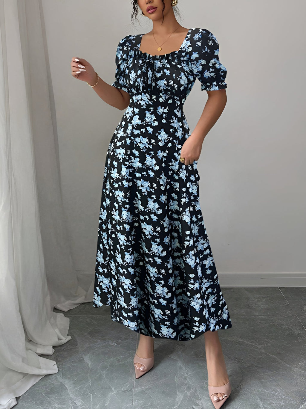 Floral Short-Sleeve Everyday Dress