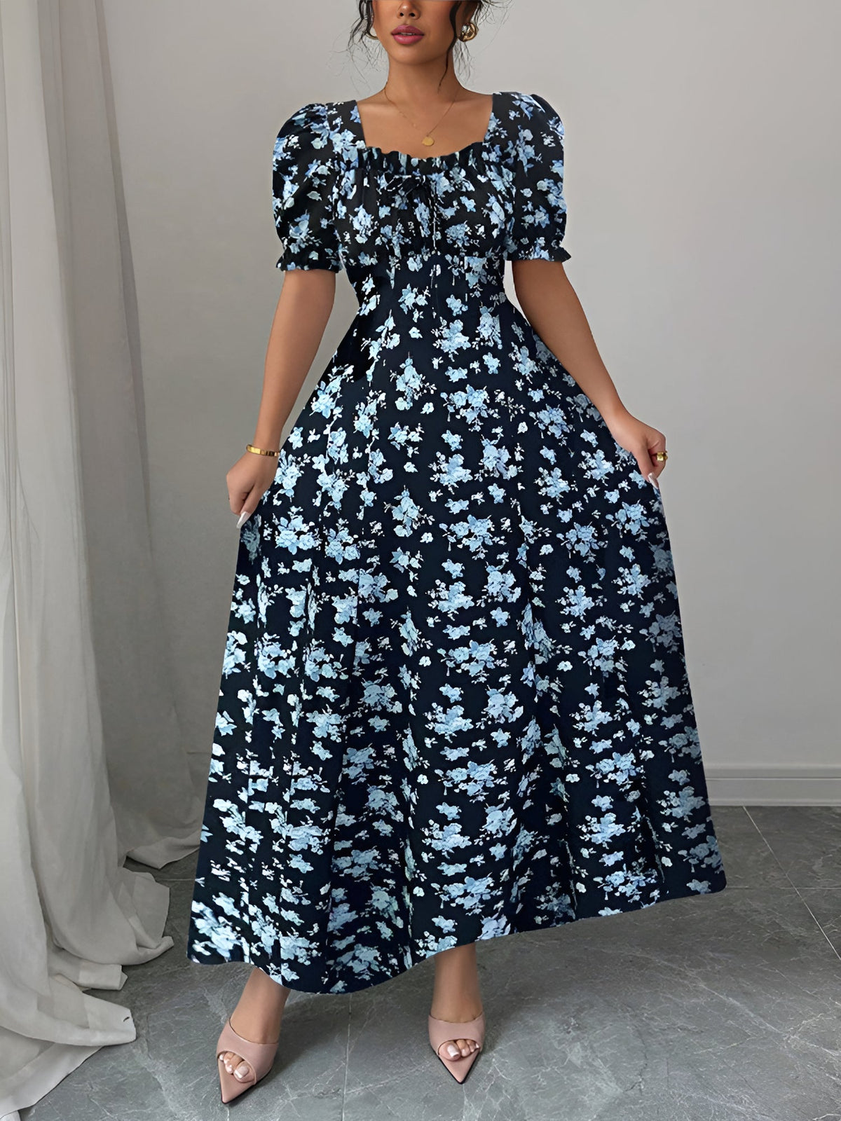 Floral Short-Sleeve Everyday Dress