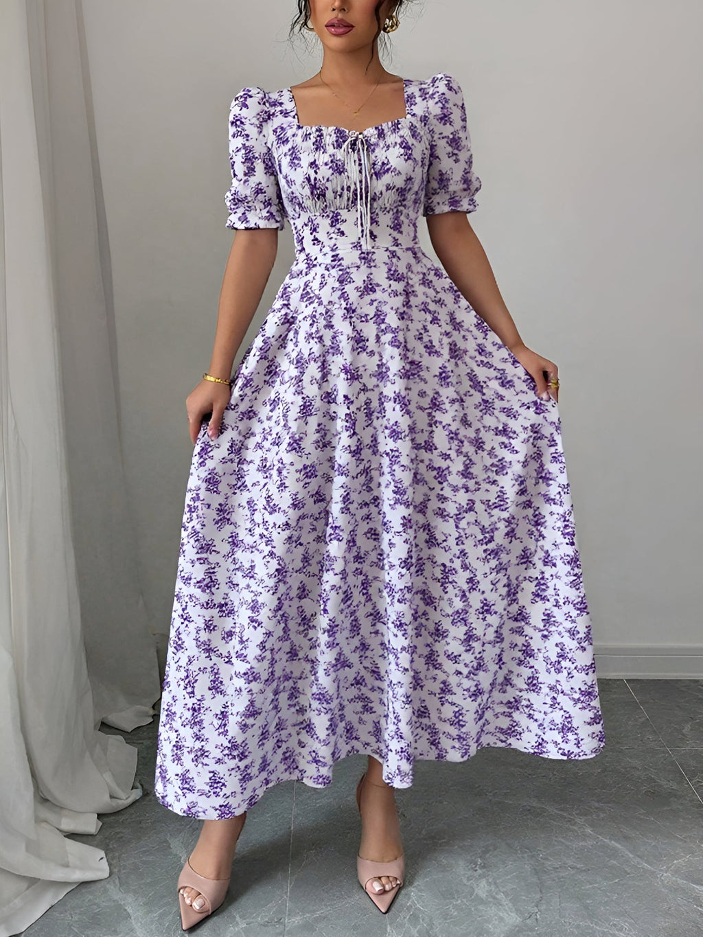 Floral Short-Sleeve Everyday Dress