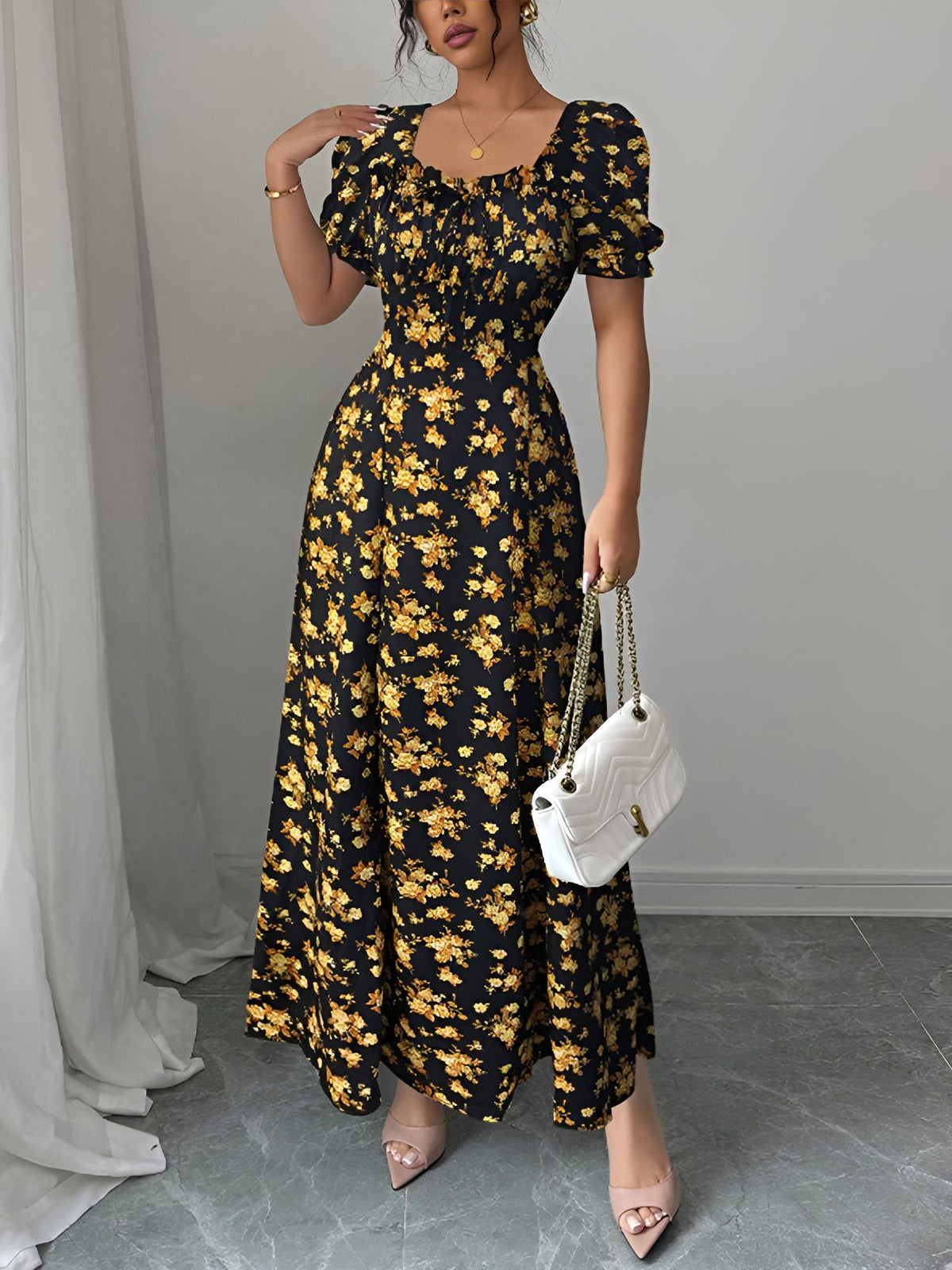 Floral Short-Sleeve Everyday Dress