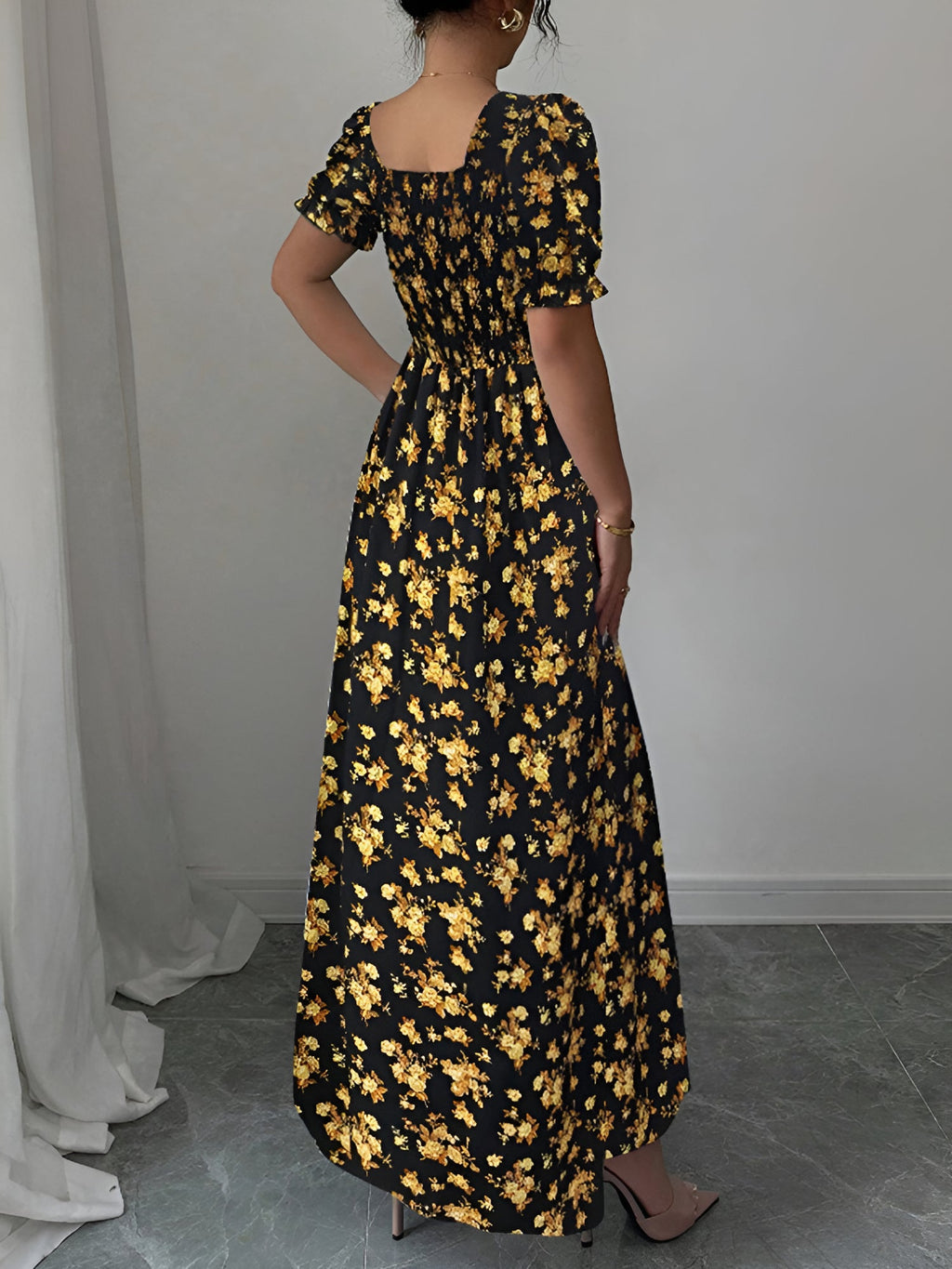 Floral Short-Sleeve Everyday Dress