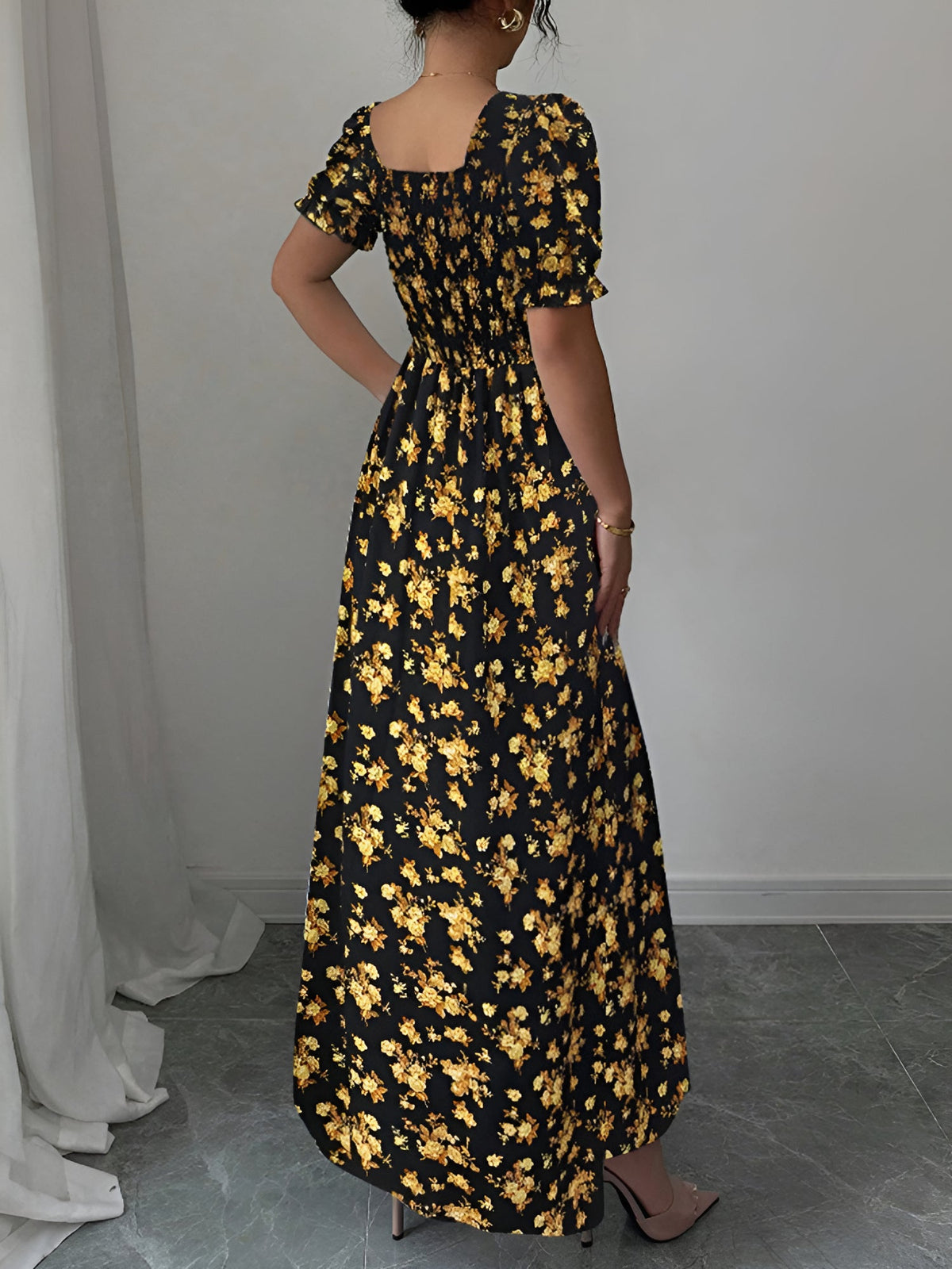 Floral Short-Sleeve Everyday Dress
