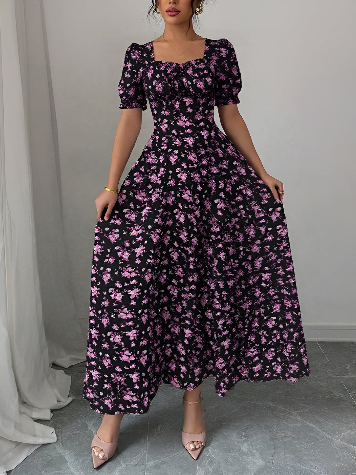 Floral Short-Sleeve Everyday Dress