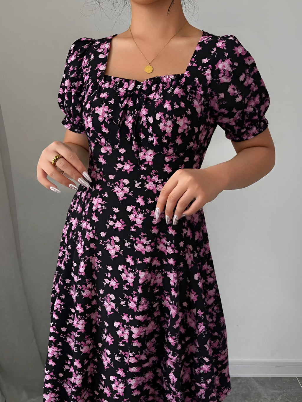 Floral Short-Sleeve Everyday Dress