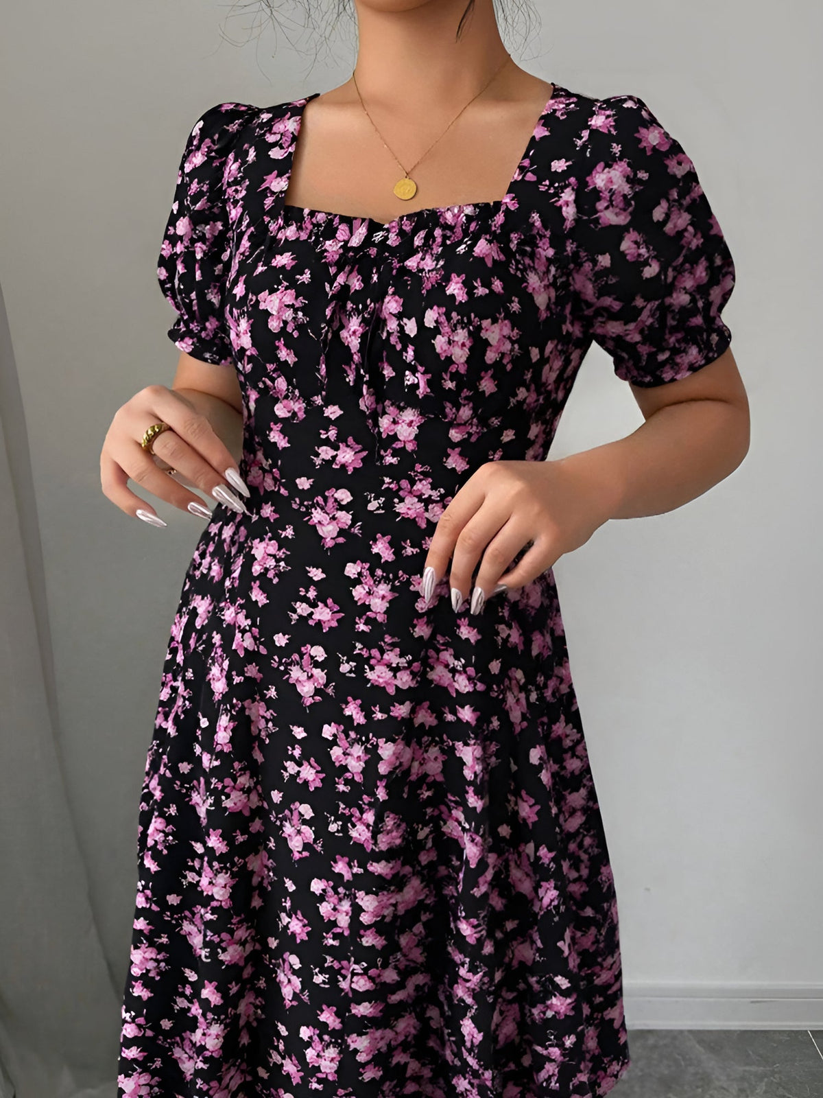 Floral Short-Sleeve Everyday Dress