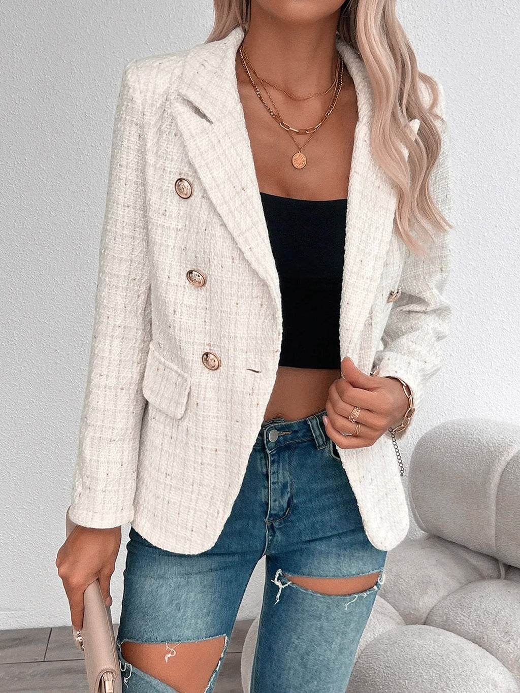 Classic Tweed Work Blazer