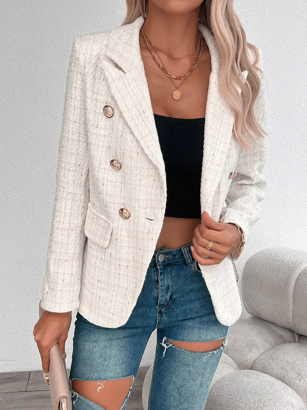 Classic Tweed Work Blazer