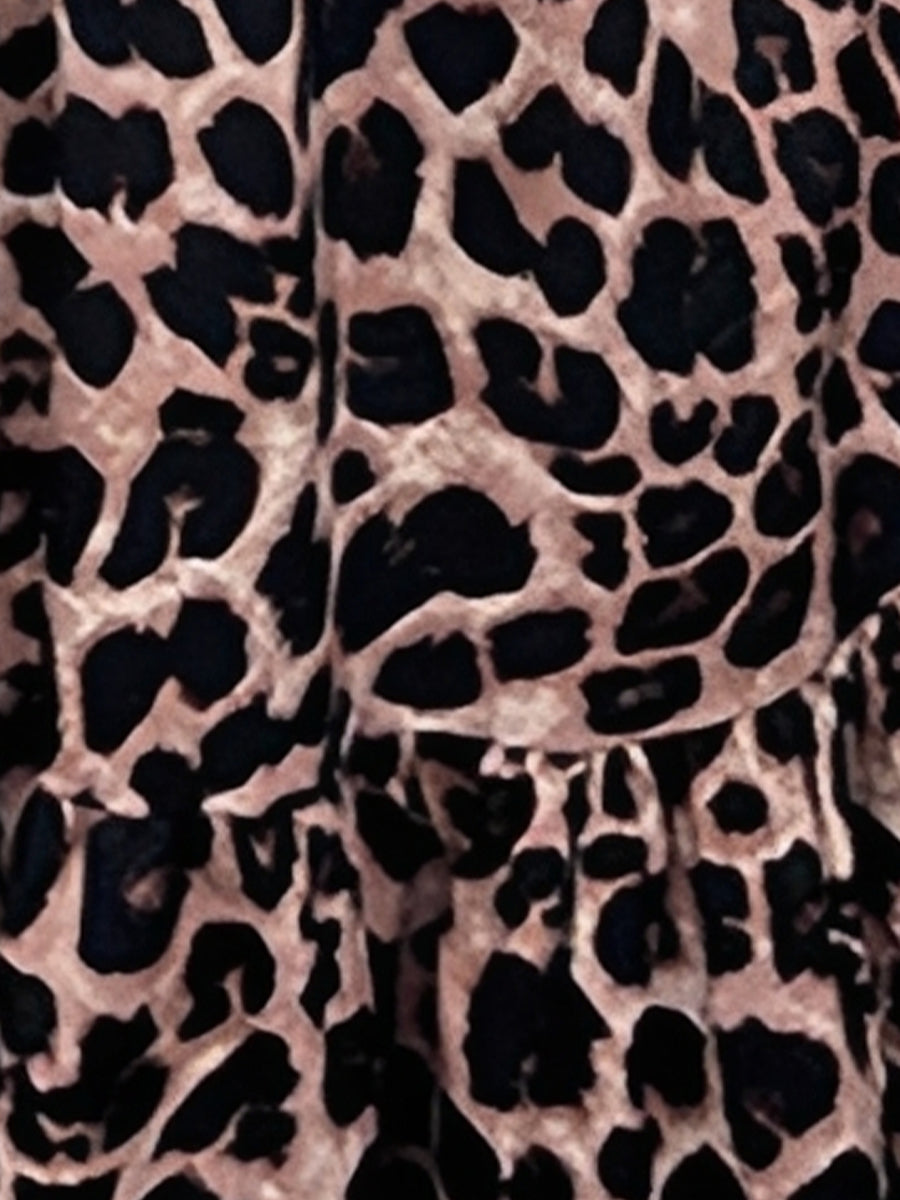 Summer Print Leopard Dress