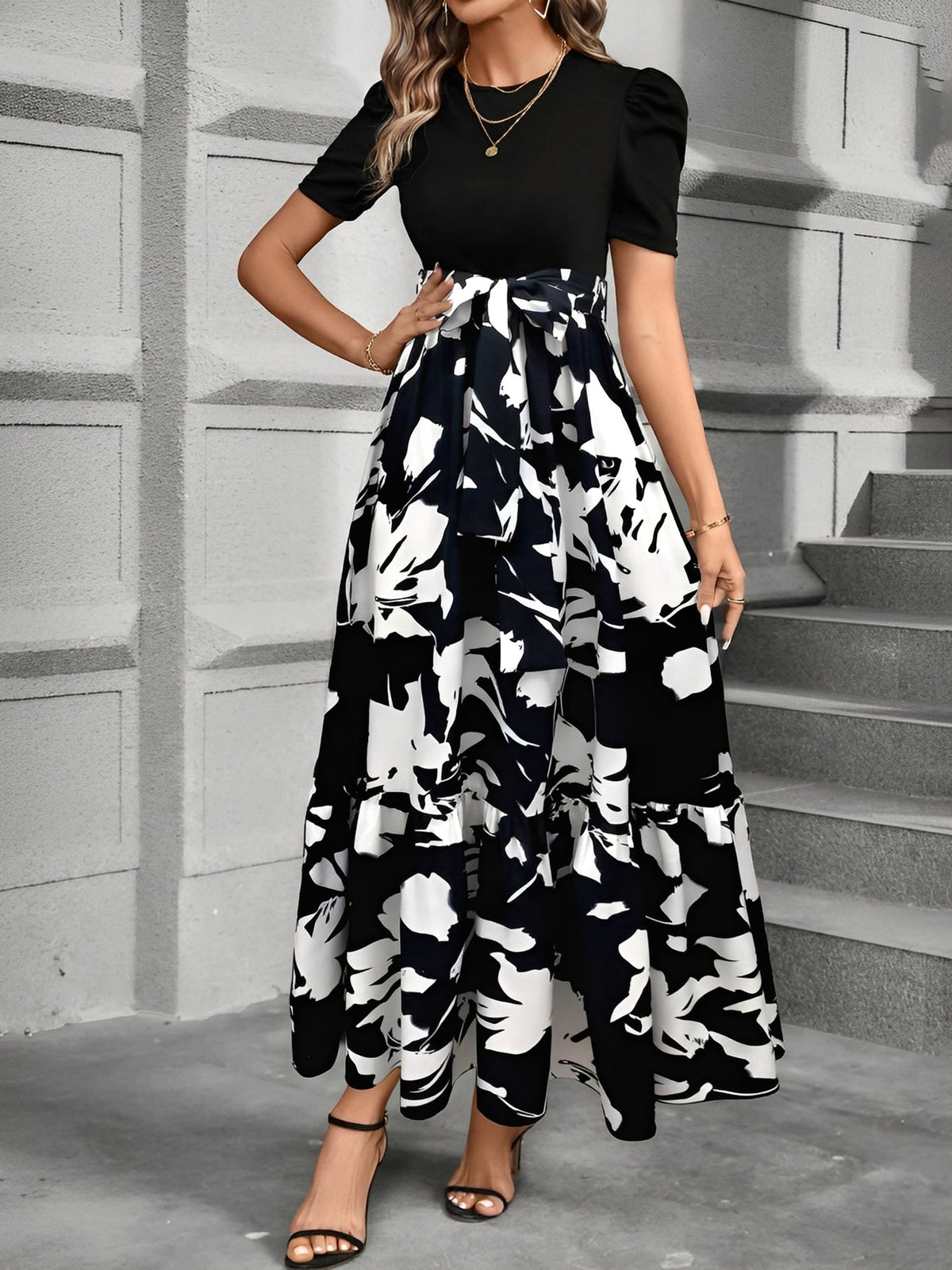 Summer Print Leopard Dress