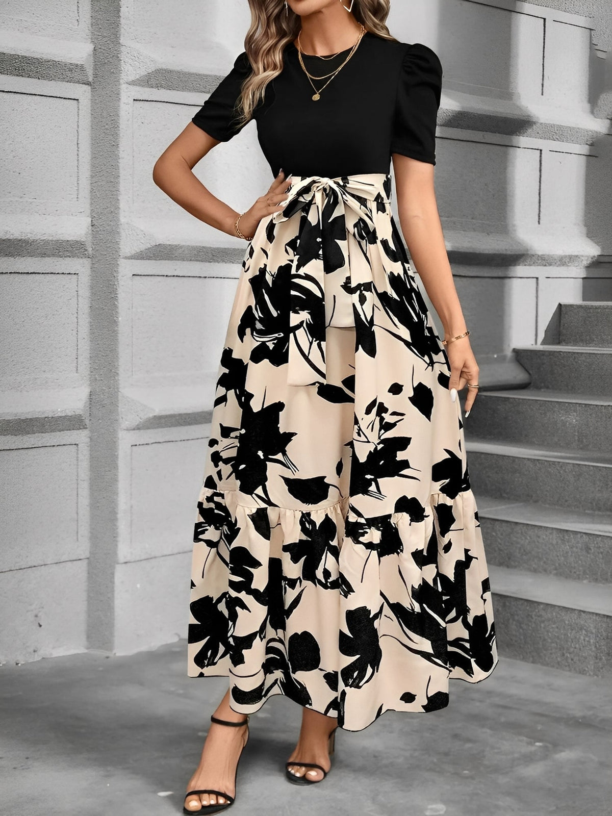 Summer Print Leopard Dress