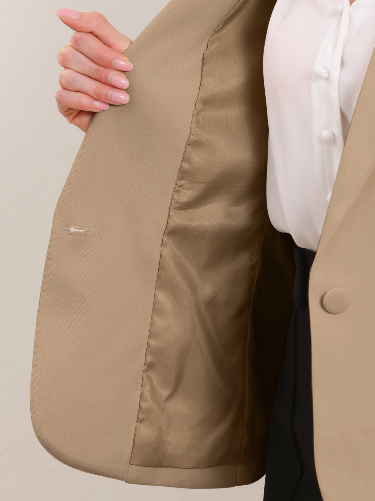 High-Stretch Solid Workwear Blazer