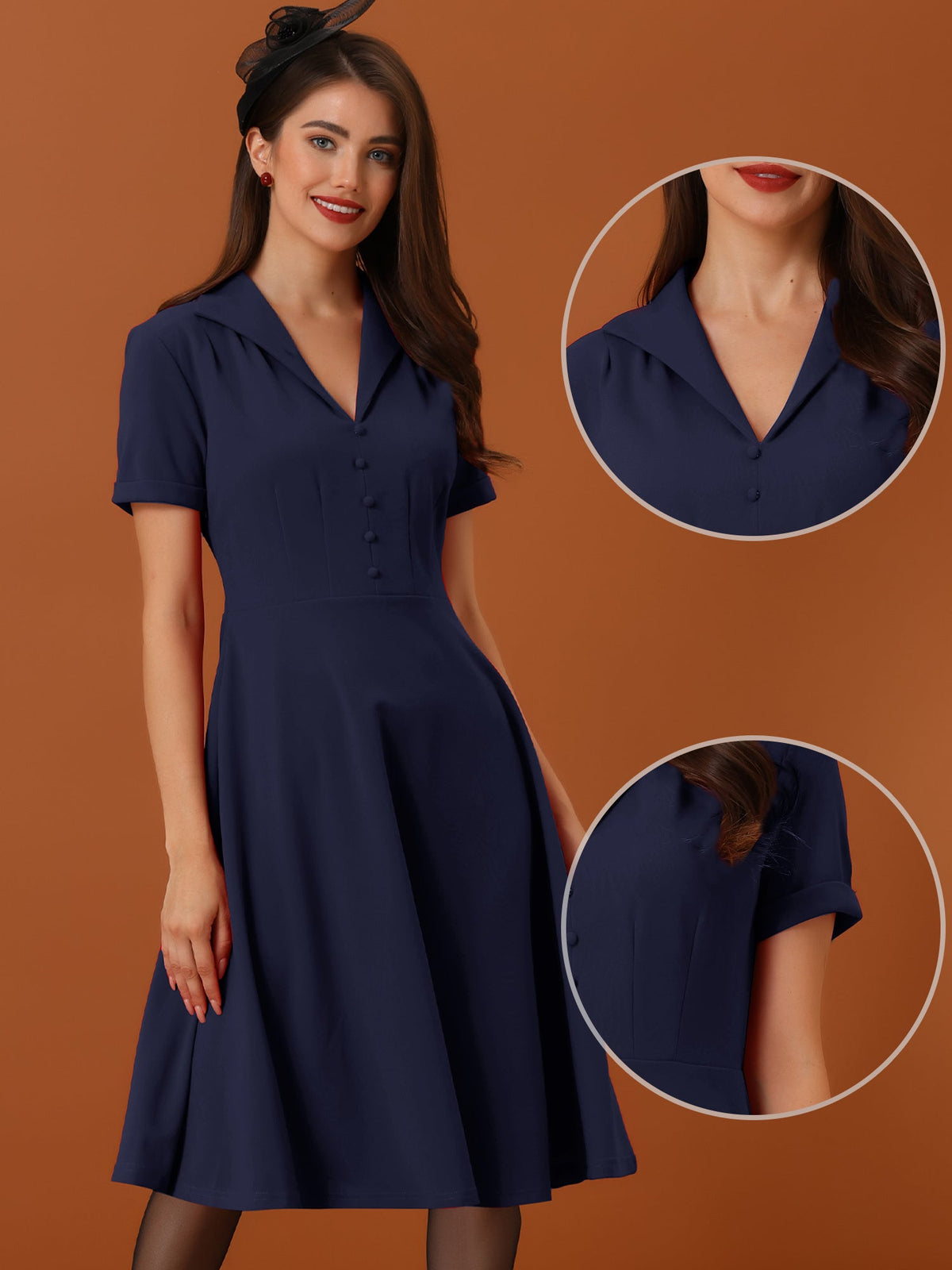 Empire Waist Short-Sleeve Party Dress