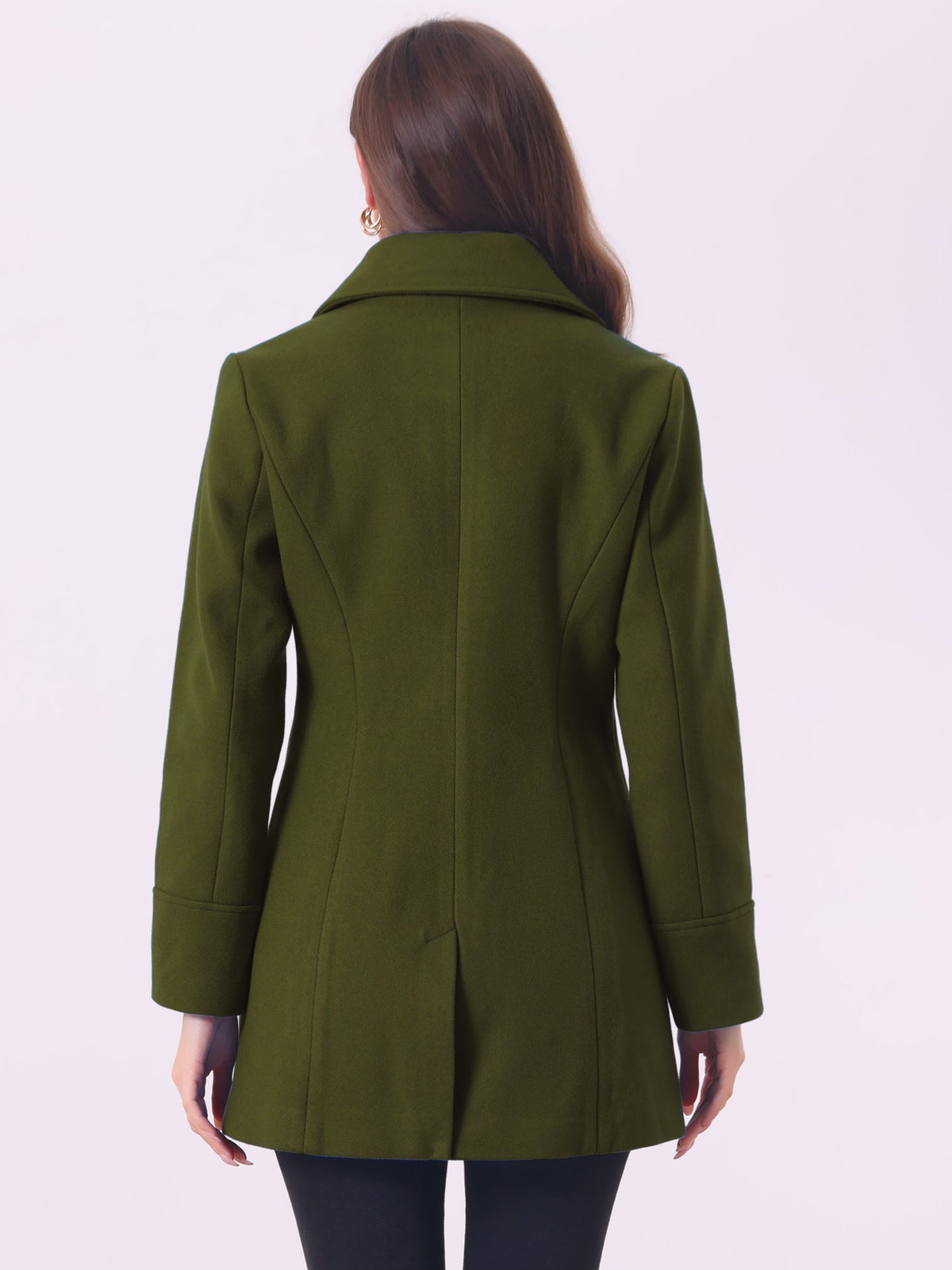 Curved Waist Vent Overcoat