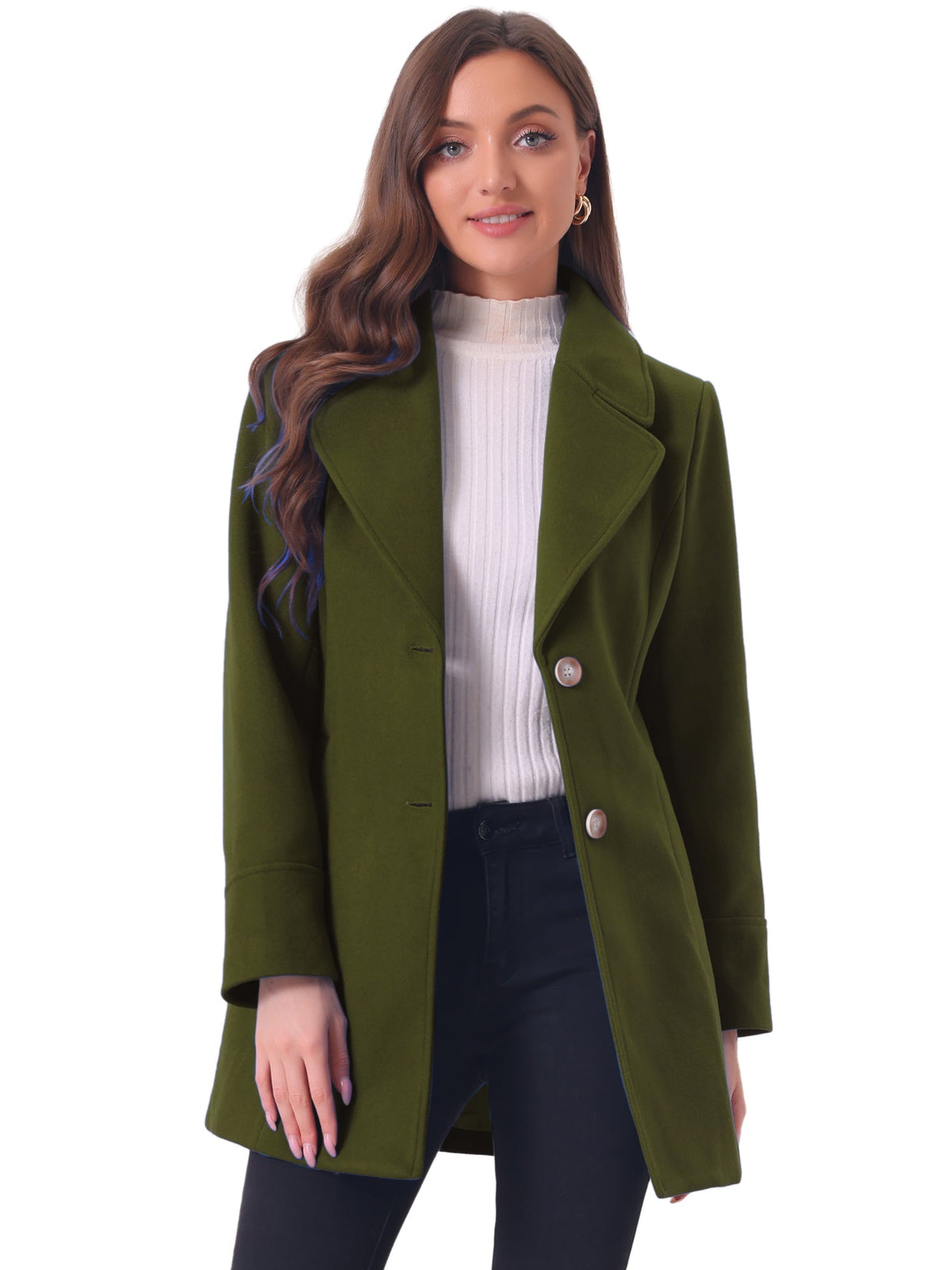 Curved Waist Vent Overcoat