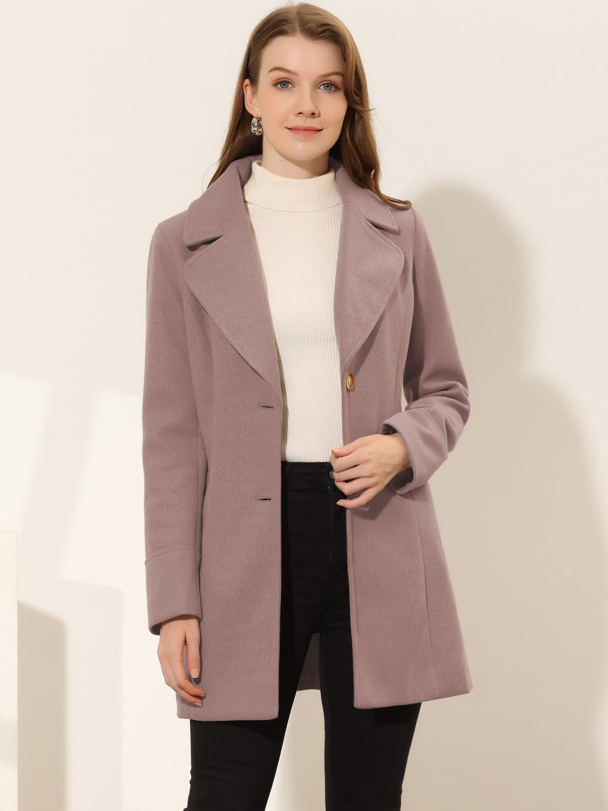 Curved Waist Vent Overcoat