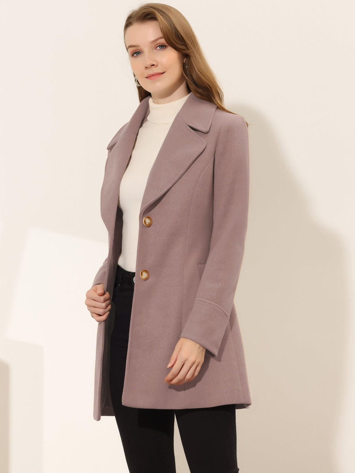 Curved Waist Vent Overcoat