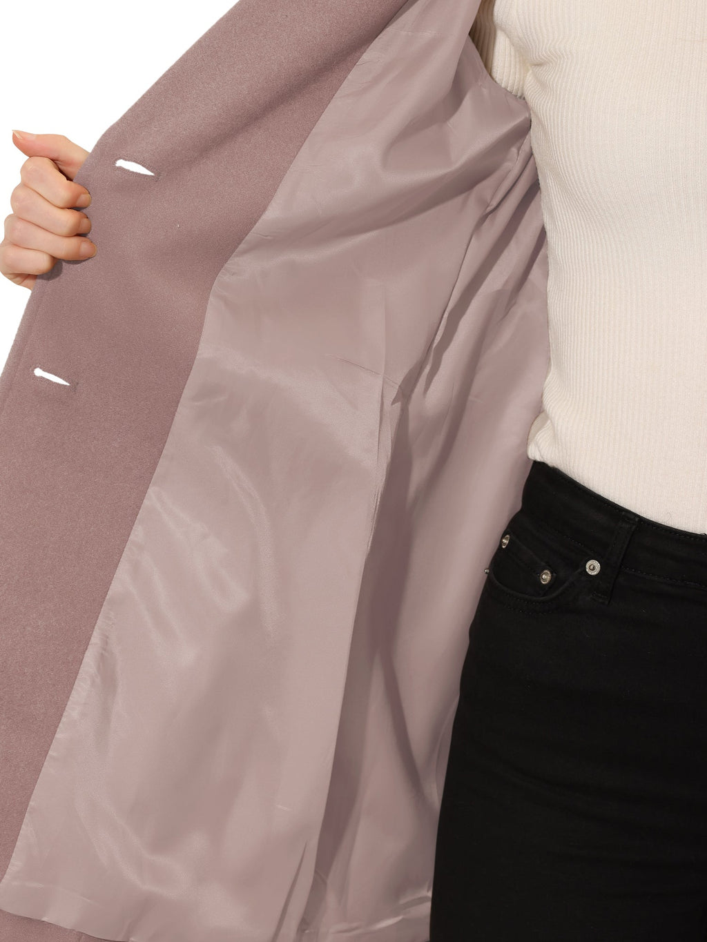 Curved Waist Vent Overcoat