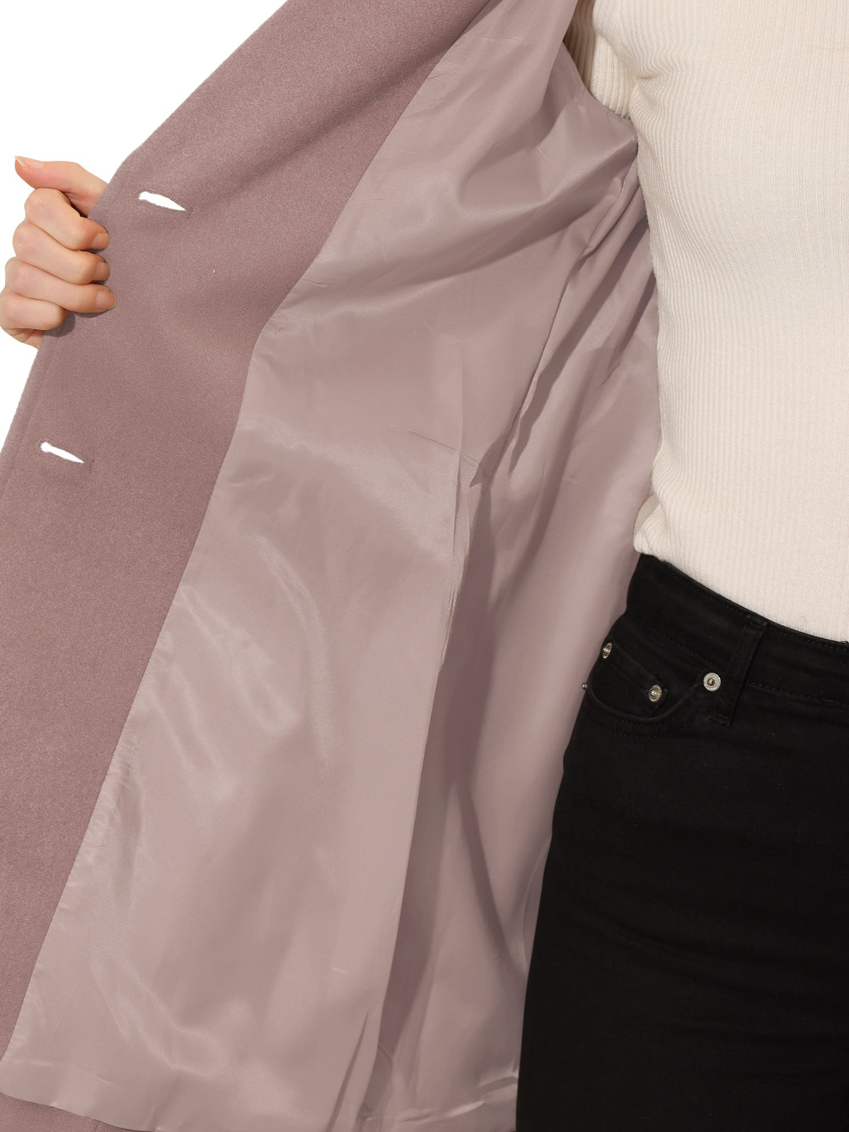 Curved Waist Vent Overcoat
