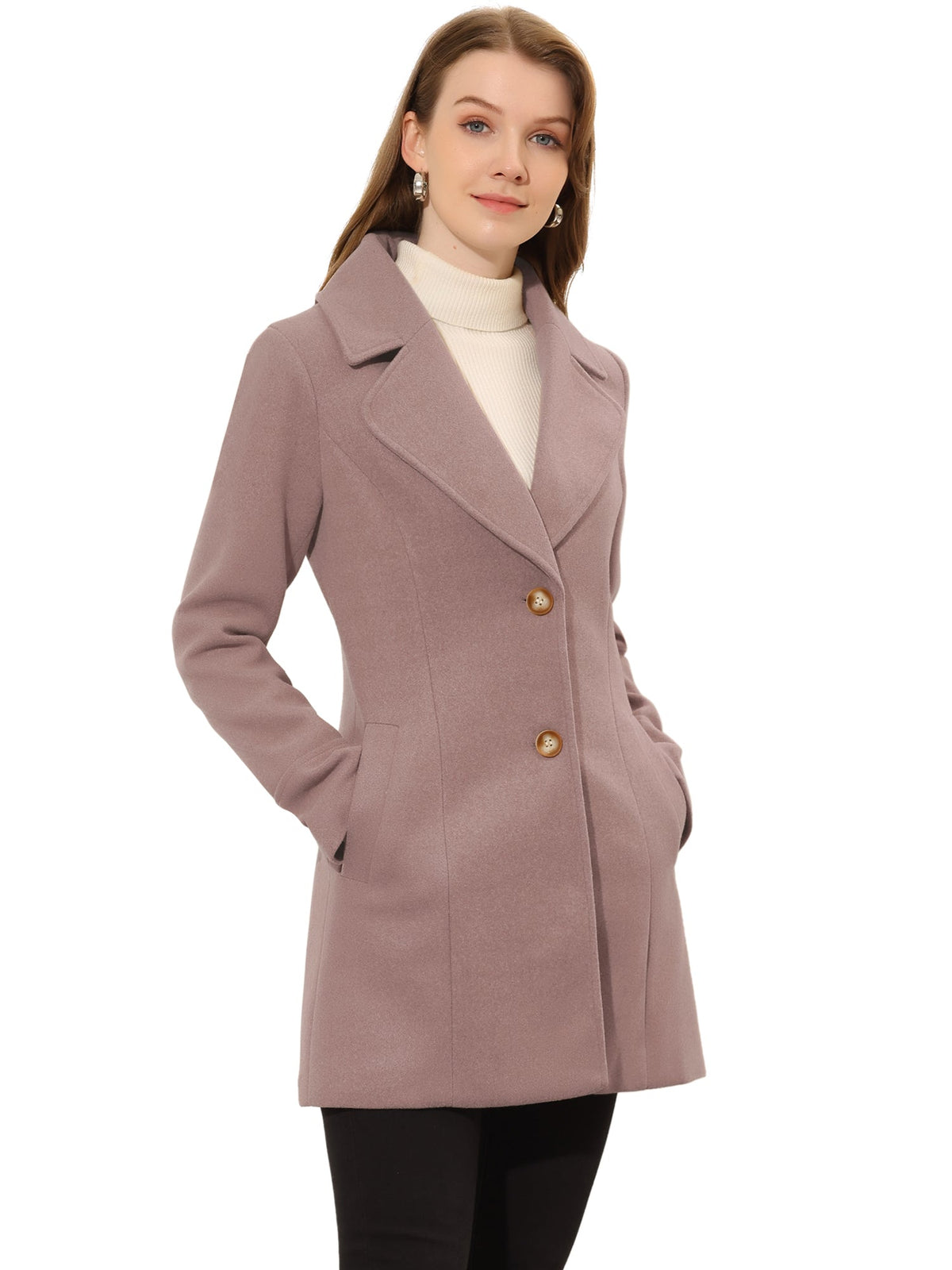 Curved Waist Vent Overcoat