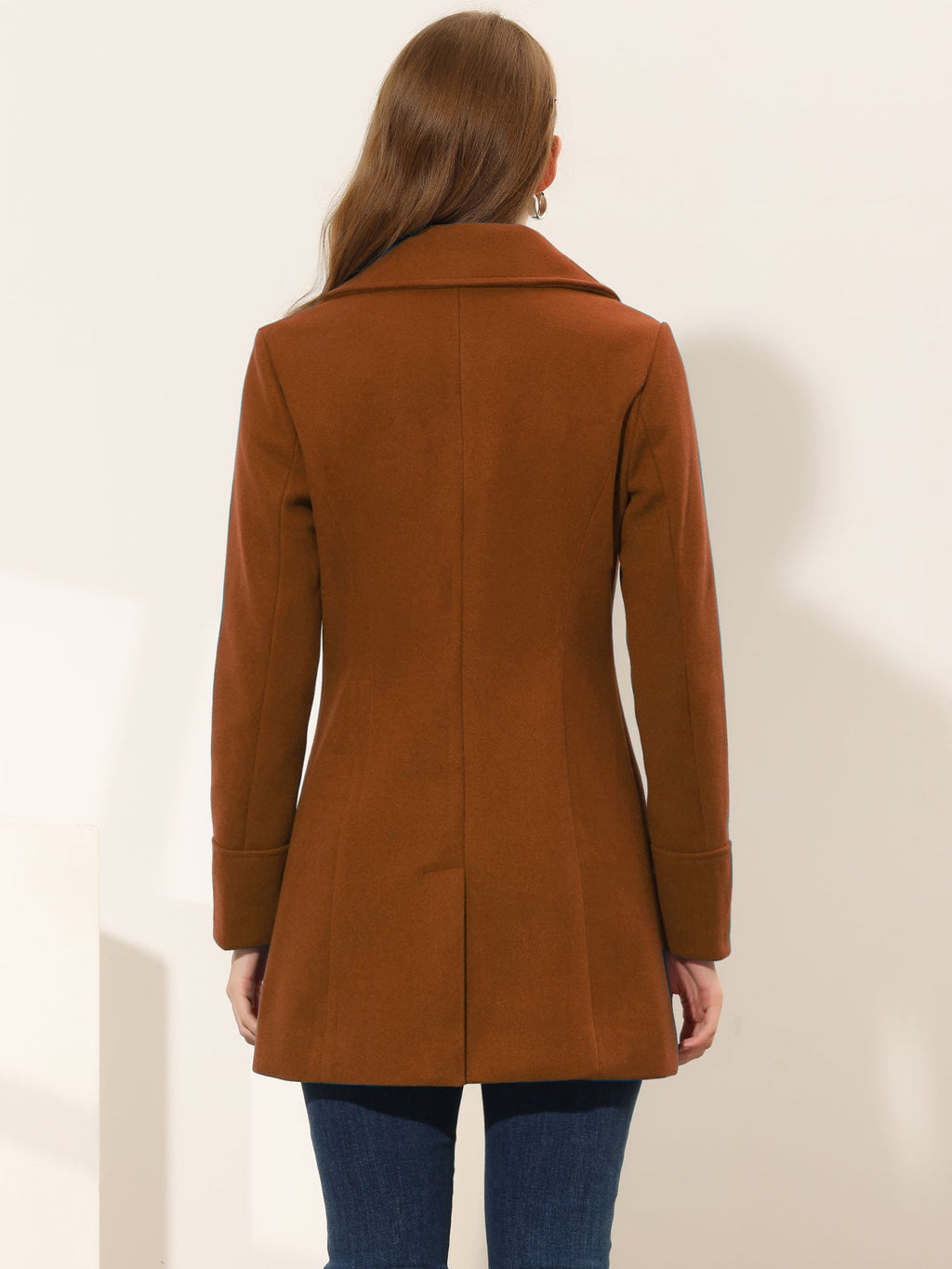 Curved Waist Vent Overcoat