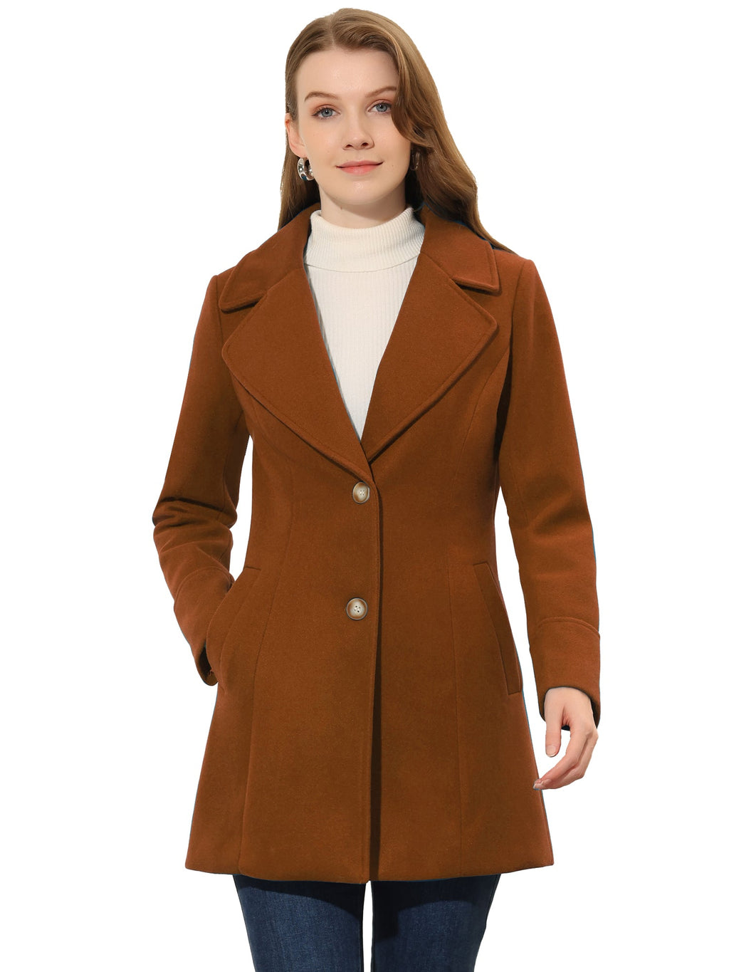 Curved Waist Vent Overcoat