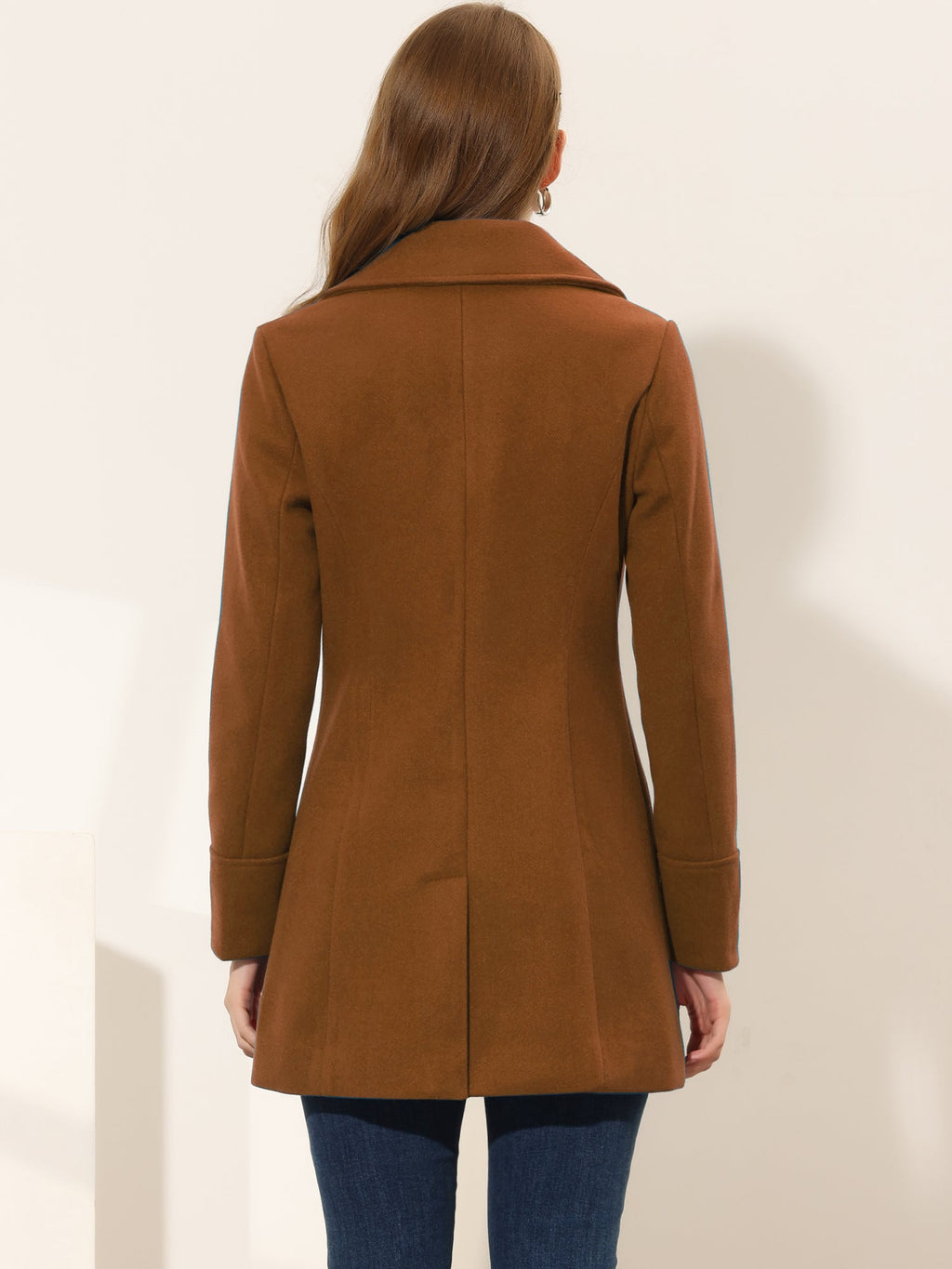 Curved Waist Vent Overcoat
