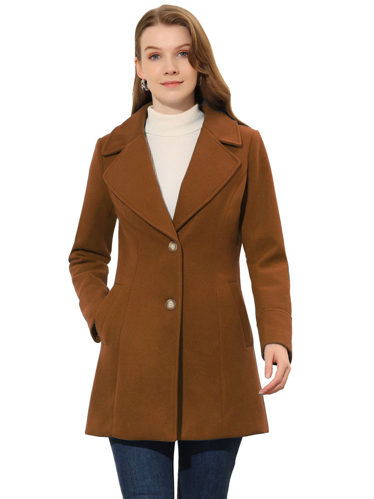 Curved Waist Vent Overcoat
