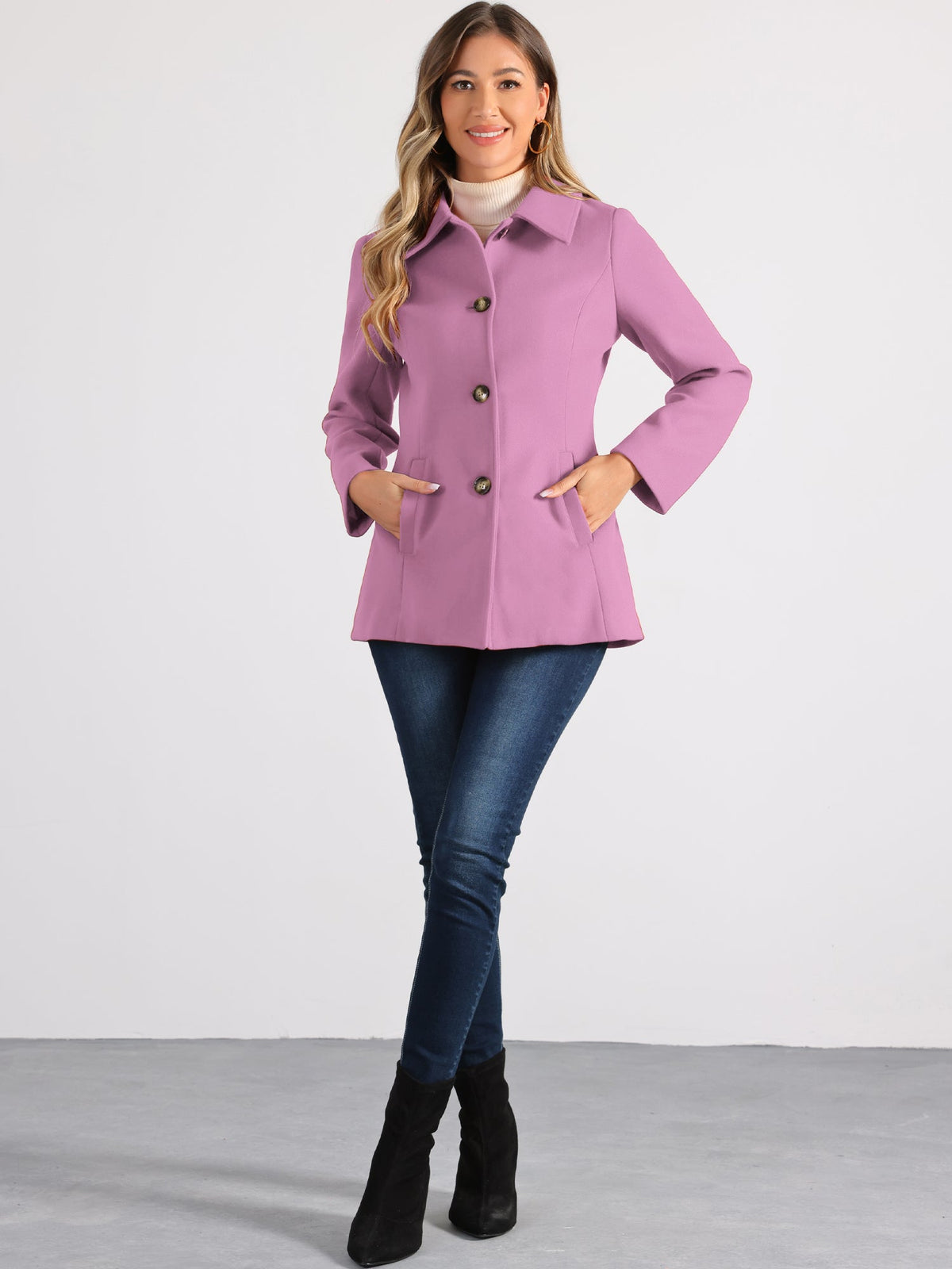 Structured Single-Breasted Peacoat