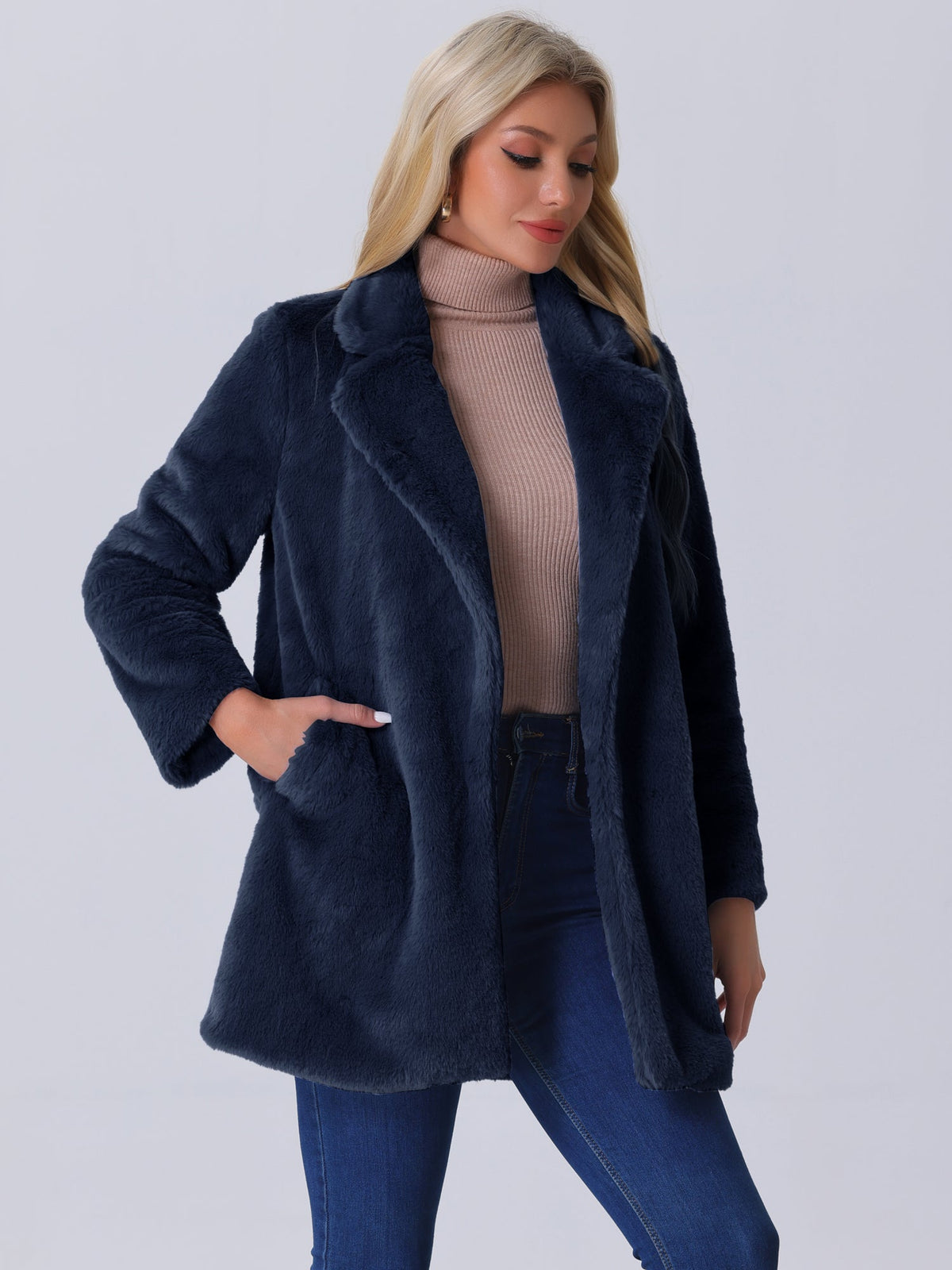 Cloud Wrap Faux Fur Coat