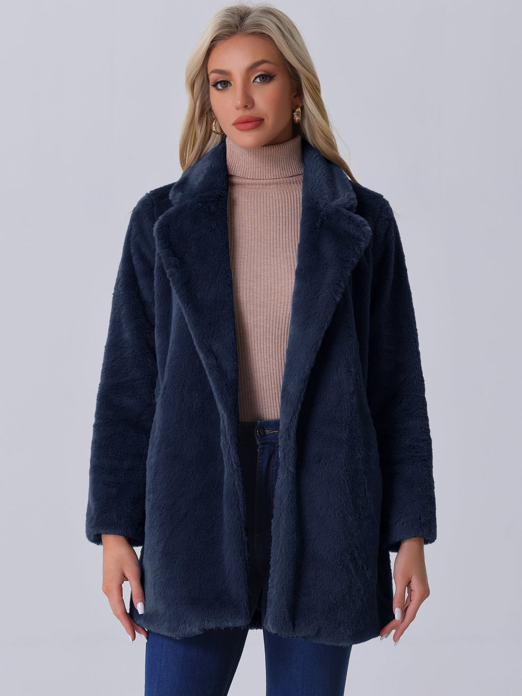 Cloud Wrap Faux Fur Coat