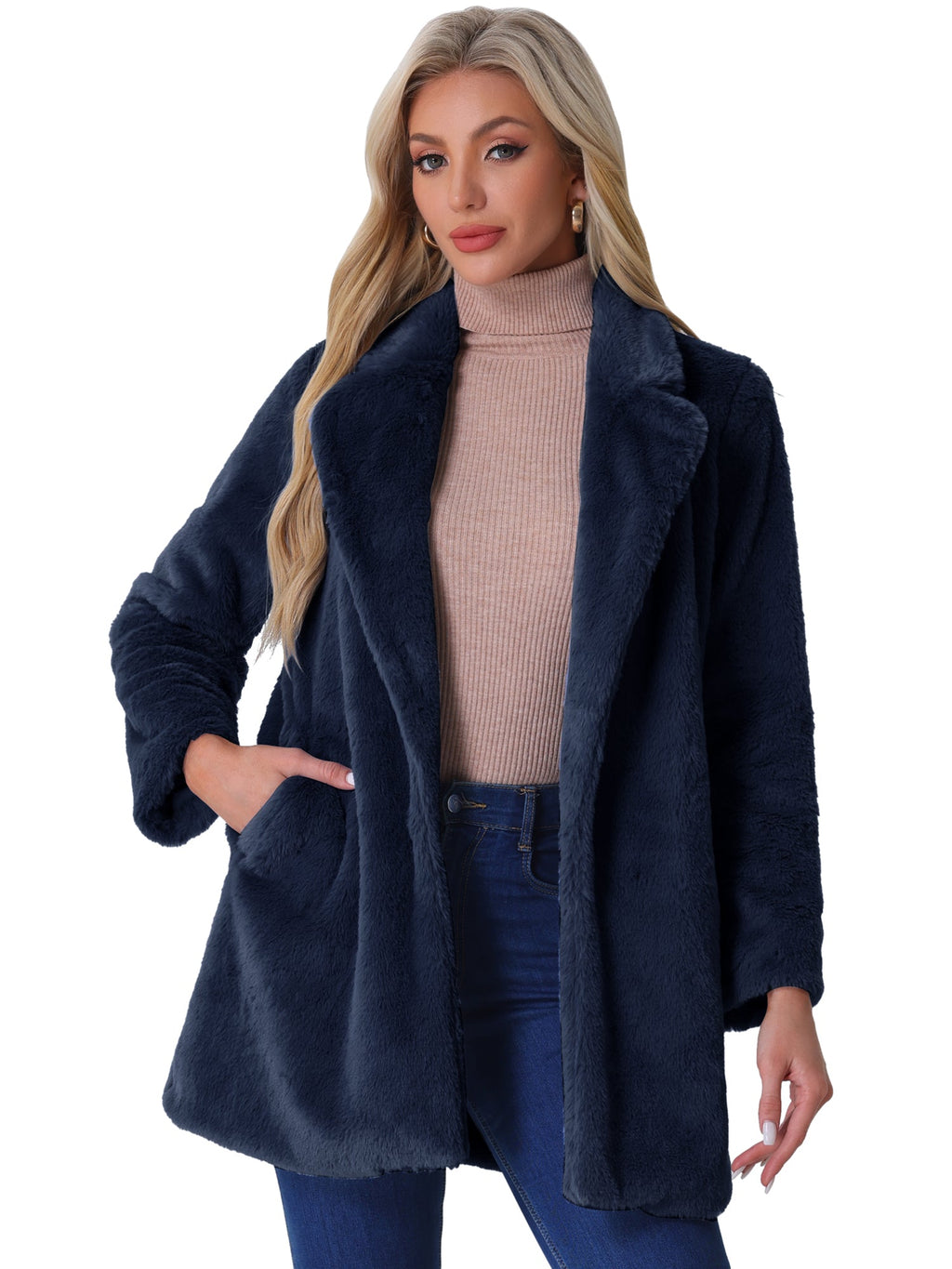 Cloud Wrap Faux Fur Coat