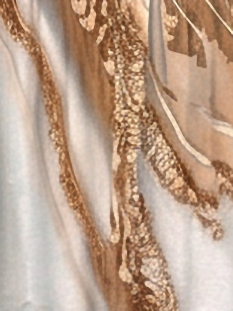 Graphic Long-Sleeve Polyester Dress