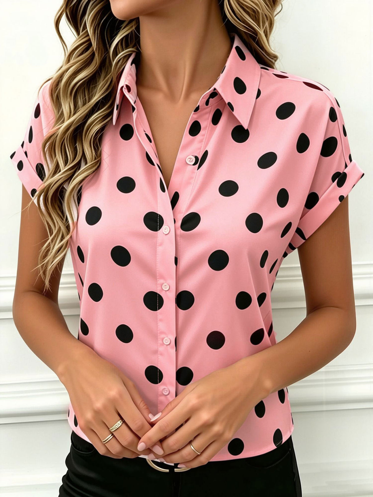 Lightweight Polka Short Sleeve